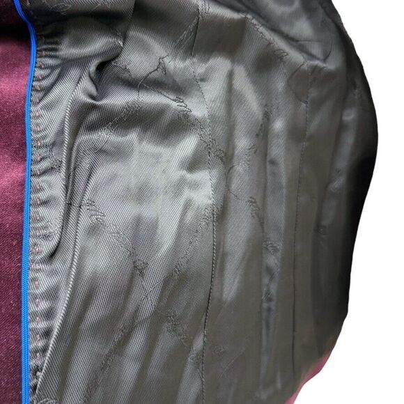 Martin + Osa Deep Purple Burgundy Velvet Fitted Blazer Jacket Size 2 - Picture 9 of 11